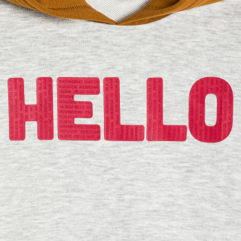 سويت شيرت بغطاء رأس باللون الرمادي للأولاد.